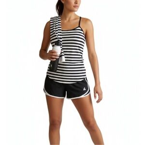 Lululemon power y tank top back/cream stripe 8